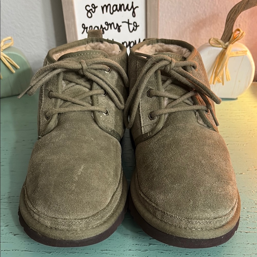 UGG Men's Suede Boots in Olive
